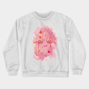 Pink watercolor Flamingo mandala Crewneck Sweatshirt